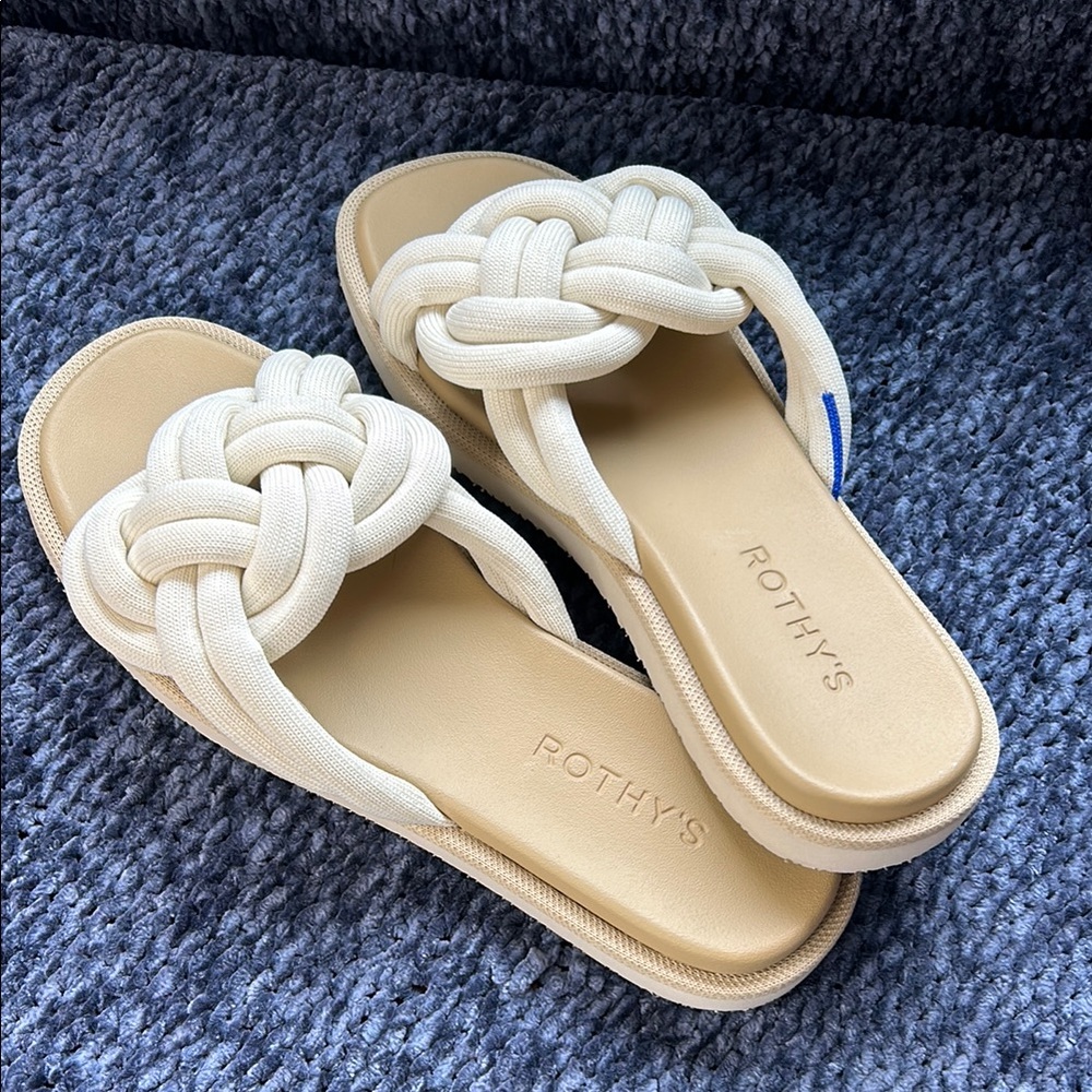 Rothy's White Knotted Sandals- “The Summer Sandal”